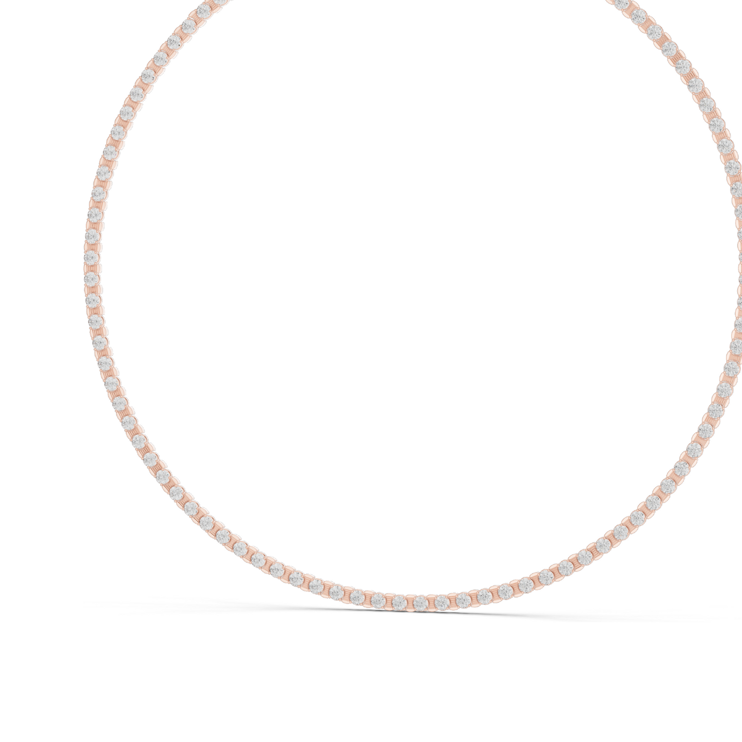 14.016 CT Lab-Grown VVS-VS EF CVD Diamond Tennis Necklace | 18KT, 14KT, Rose, Yellow, White Gold | Luxury Fine Jewelry