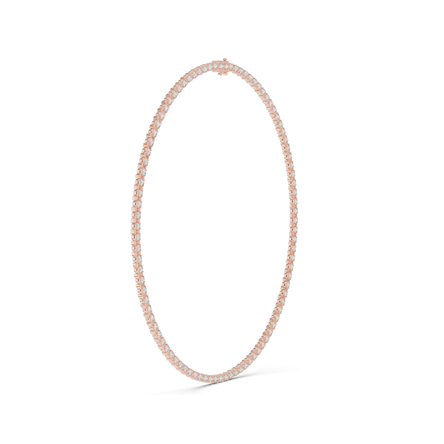14.016 CT Lab-Grown VVS-VS EF CVD Diamond Tennis Necklace | 18KT, 14KT, Rose, Yellow, White Gold | Luxury Fine Jewelry