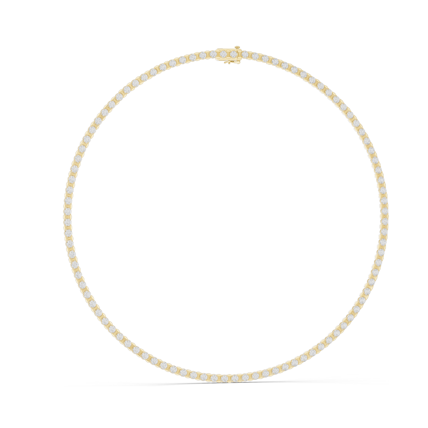 14.016 CT Lab-Grown VVS-VS EF CVD Diamond Tennis Necklace | 18KT, 14KT, Rose, Yellow, White Gold | Luxury Fine Jewelry