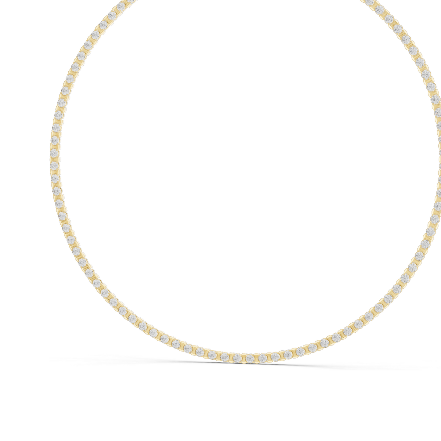 14.016 CT Lab-Grown VVS-VS EF CVD Diamond Tennis Necklace | 18KT, 14KT, Rose, Yellow, White Gold | Luxury Fine Jewelry