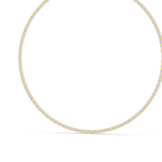 14.016 CT Lab-Grown VVS-VS EF CVD Diamond Tennis Necklace | 18KT, 14KT, Rose, Yellow, White Gold | Luxury Fine Jewelry