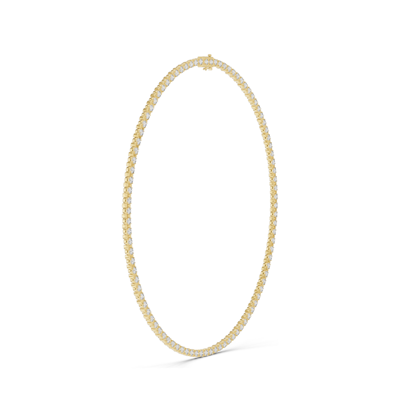 14.016 CT Lab-Grown VVS-VS EF CVD Diamond Tennis Necklace | 18KT, 14KT, Rose, Yellow, White Gold | Luxury Fine Jewelry