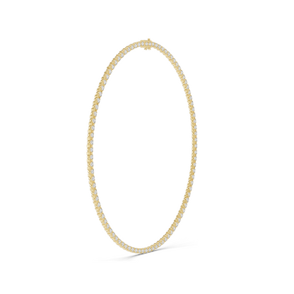 14.016 CT Lab-Grown VVS-VS EF CVD Diamond Tennis Necklace | 18KT, 14KT, Rose, Yellow, White Gold | Luxury Fine Jewelry