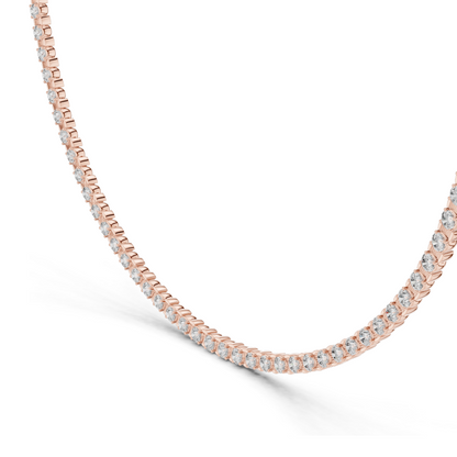 14.016 CT Lab-Created VVS-VS EF CVD Diamond Necklace | Round Brilliant Cut | 18KT, 14KT, Rose, Yellow, White Gold Options | Luxury Fine Jewelry