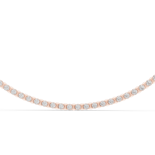 14.016 CT Lab-Created VVS-VS EF CVD Diamond Necklace | Round Brilliant Cut | 18KT, 14KT, Rose, Yellow, White Gold Options | Luxury Fine Jewelry