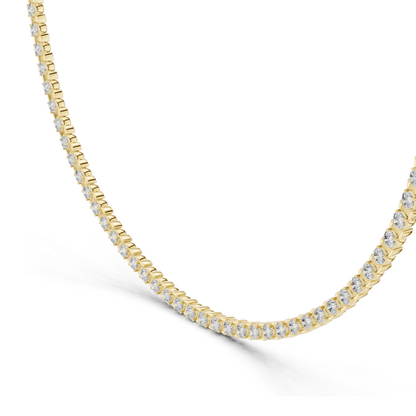 14.016 CT Lab-Created VVS-VS EF CVD Diamond Necklace | Round Brilliant Cut | 18KT, 14KT, Rose, Yellow, White Gold Options | Luxury Fine Jewelry