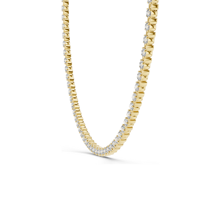 14.016 CT Lab-Created VVS-VS EF CVD Diamond Necklace | Round Brilliant Cut | 18KT, 14KT, Rose, Yellow, White Gold Options | Luxury Fine Jewelry
