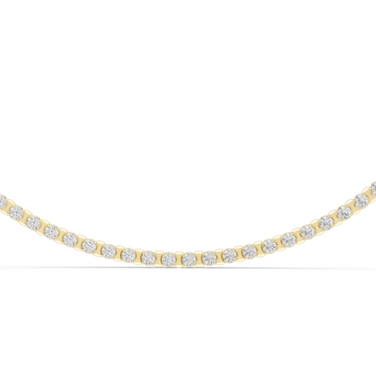 14.016 CT Lab-Created VVS-VS EF CVD Diamond Necklace | Round Brilliant Cut | 18KT, 14KT, Rose, Yellow, White Gold Options | Luxury Fine Jewelry