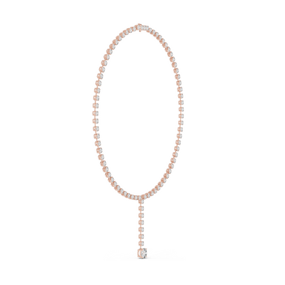 27.65 CT Lab-Created VVS-VS EF CVD Diamond Necklace | Round Brilliant Cut Diamonds | 18KT, 14KT, Rose, Yellow, White Gold | Luxury Fine Jewelry