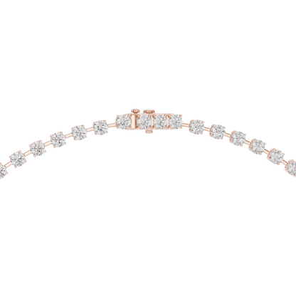 27.65 CT Lab-Created VVS-VS EF CVD Diamond Necklace | Round Brilliant Cut Diamonds | 18KT, 14KT, Rose, Yellow, White Gold | Luxury Fine Jewelry