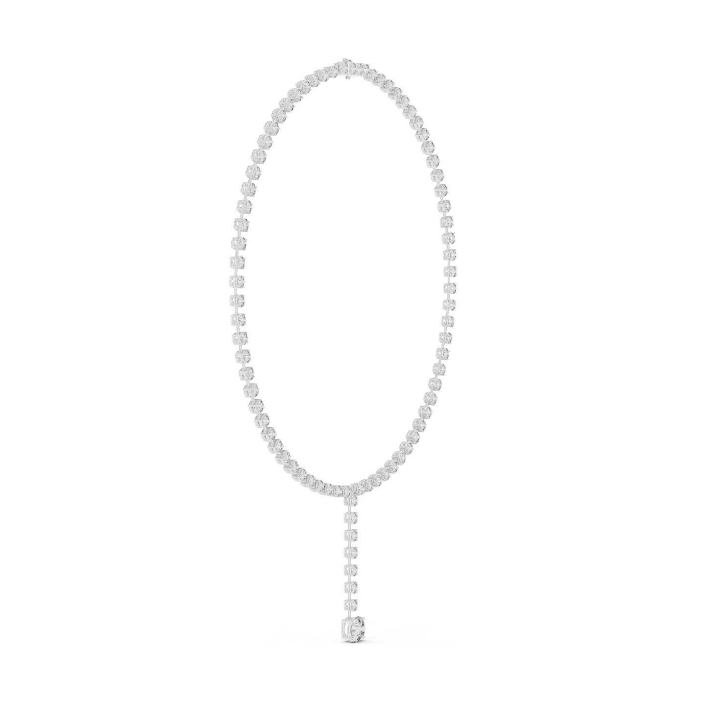27.65 CT Lab-Created VVS-VS EF CVD Diamond Necklace | Round Brilliant Cut Diamonds | 18KT, 14KT, Rose, Yellow, White Gold | Luxury Fine Jewelry