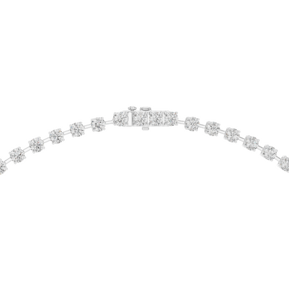 27.65 CT Lab-Created VVS-VS EF CVD Diamond Necklace | Round Brilliant Cut Diamonds | 18KT, 14KT, Rose, Yellow, White Gold | Luxury Fine Jewelry