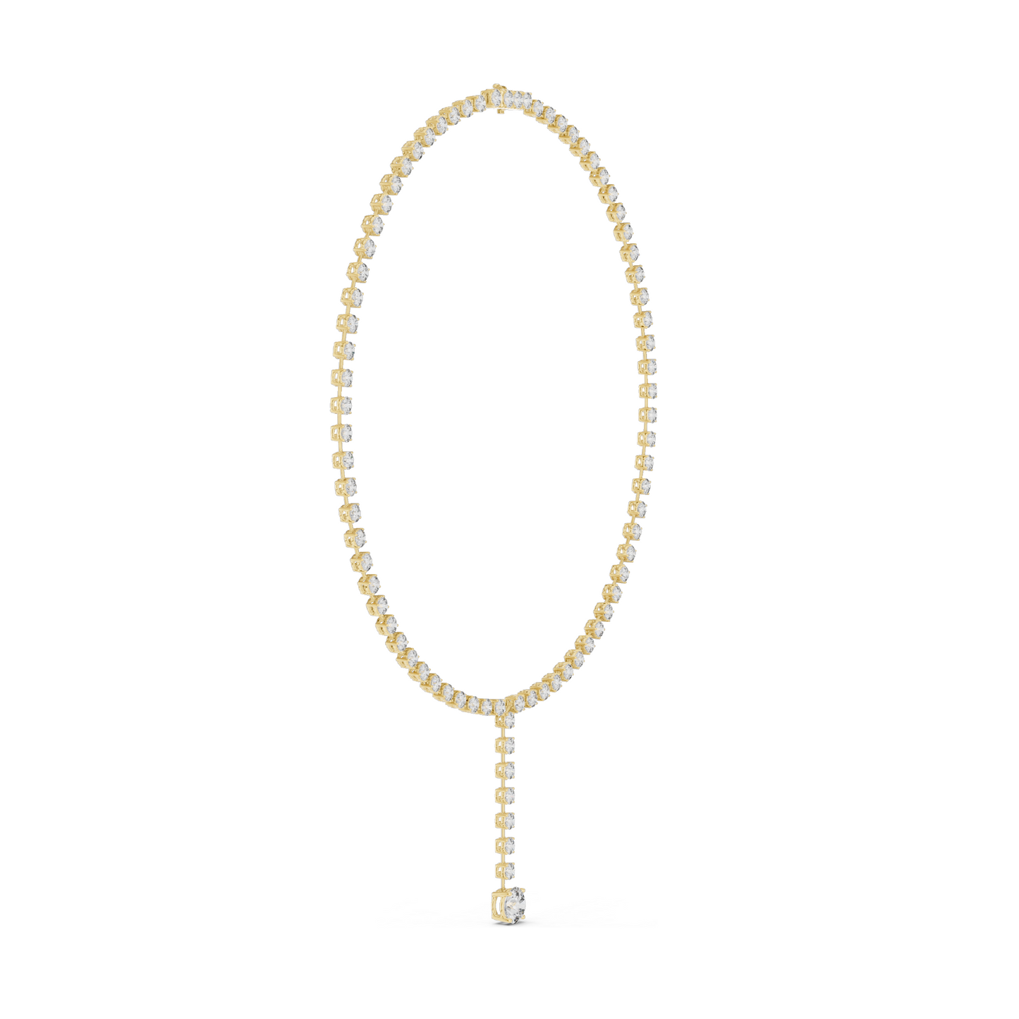 27.65 CT Lab-Created VVS-VS EF CVD Diamond Necklace | Round Brilliant Cut Diamonds | 18KT, 14KT, Rose, Yellow, White Gold | Luxury Fine Jewelry