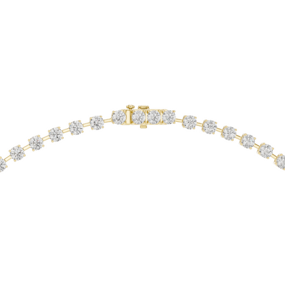 27.65 CT Lab-Created VVS-VS EF CVD Diamond Necklace | Round Brilliant Cut Diamonds | 18KT, 14KT, Rose, Yellow, White Gold | Luxury Fine Jewelry