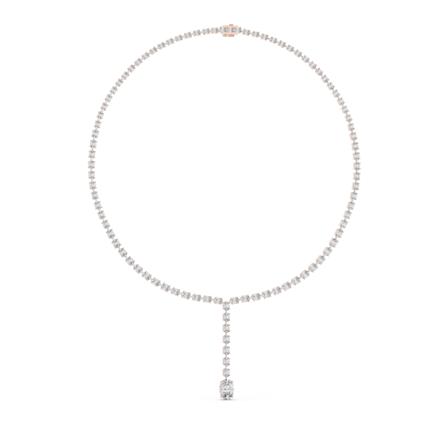 15.4 CT Lab-Created VVS-VS EF CVD Diamond Necklace | 18KT, 14KT, Rose, Yellow, White Gold | Luxury Fine Jewelry