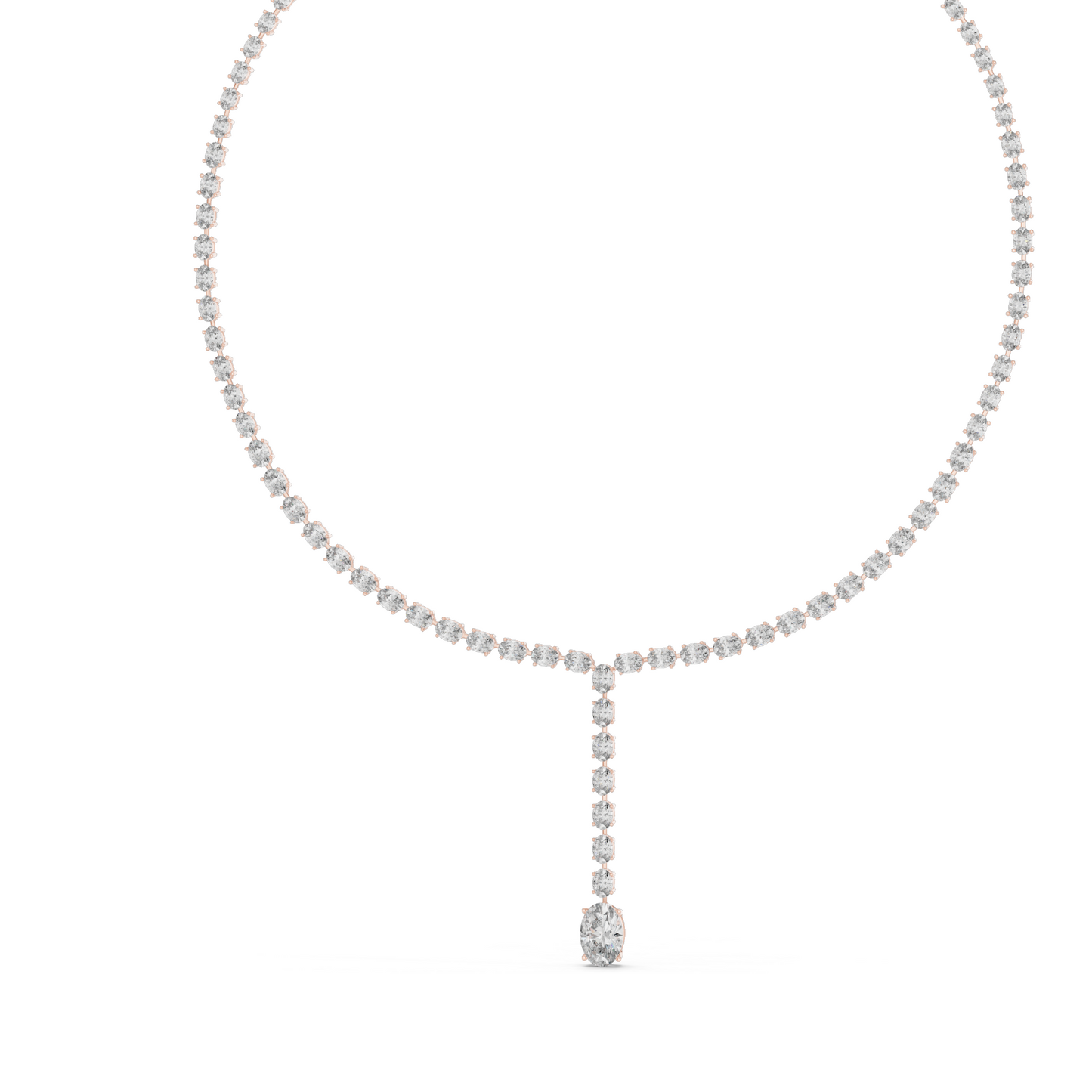 15.4 CT Lab-Created VVS-VS EF CVD Diamond Necklace | 18KT, 14KT, Rose, Yellow, White Gold | Luxury Fine Jewelry