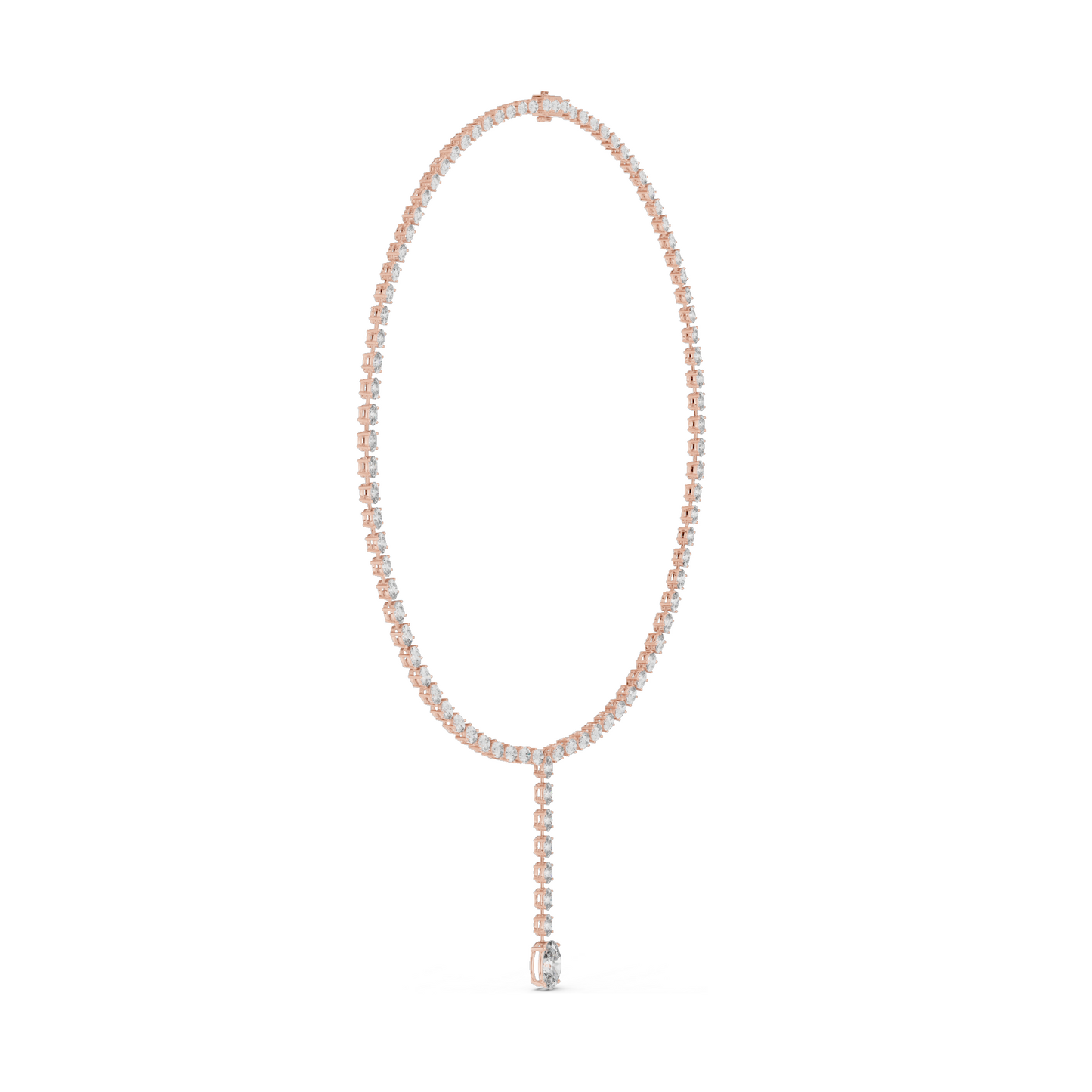 15.4 CT Lab-Created VVS-VS EF CVD Diamond Necklace | 18KT, 14KT, Rose, Yellow, White Gold | Luxury Fine Jewelry