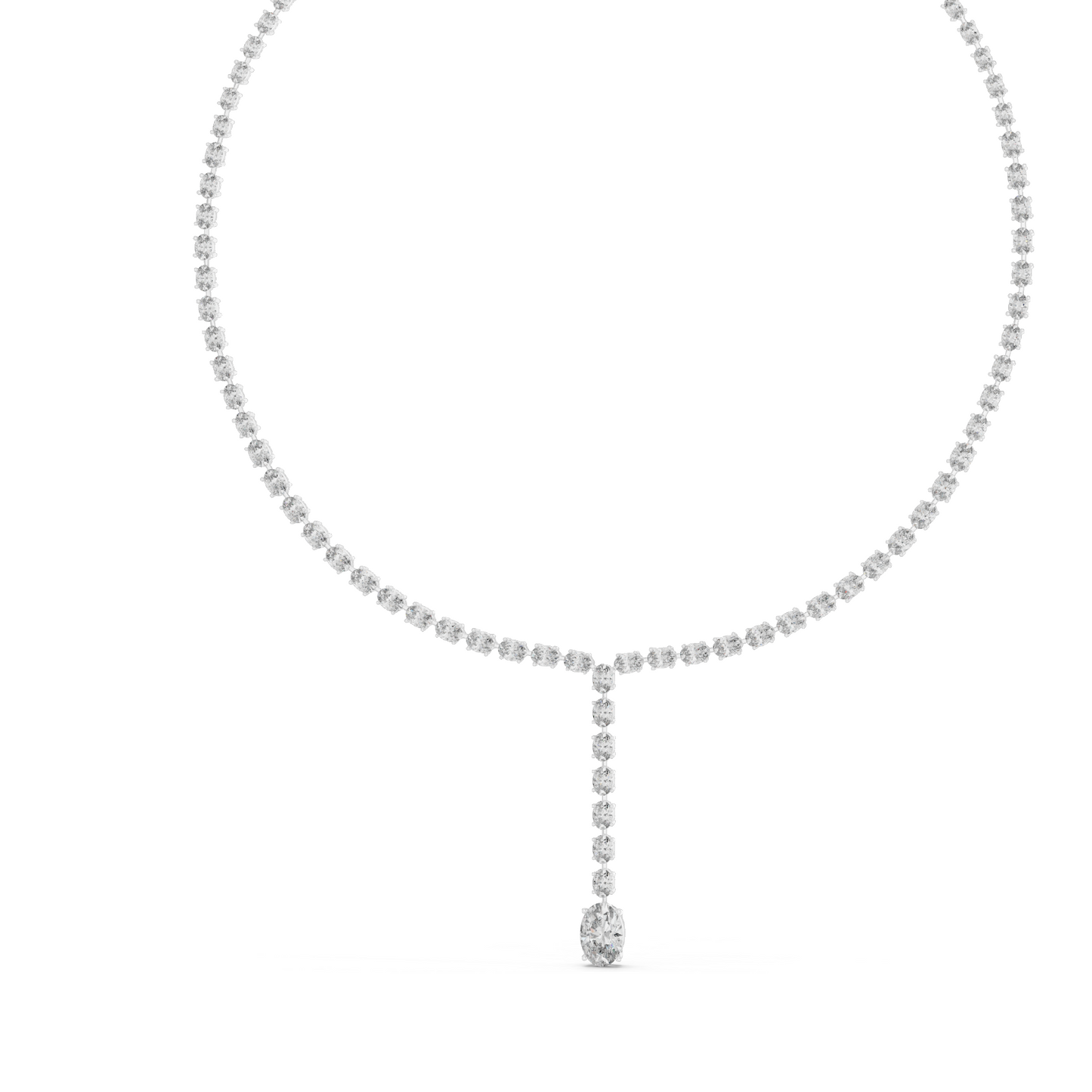 15.4 CT Lab-Created VVS-VS EF CVD Diamond Necklace | 18KT, 14KT, Rose, Yellow, White Gold | Luxury Fine Jewelry