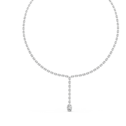 15.4 CT Lab-Created VVS-VS EF CVD Diamond Necklace | 18KT, 14KT, Rose, Yellow, White Gold | Luxury Fine Jewelry