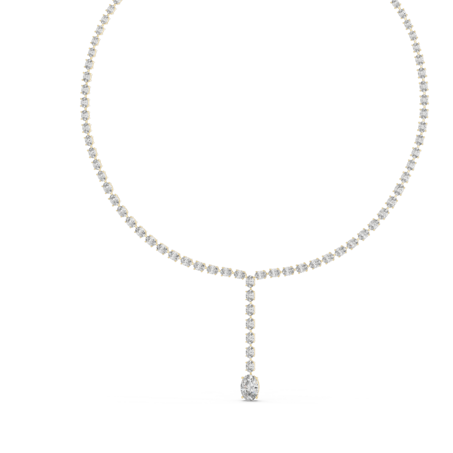 15.4 CT Lab-Created VVS-VS EF CVD Diamond Necklace | 18KT, 14KT, Rose, Yellow, White Gold | Luxury Fine Jewelry