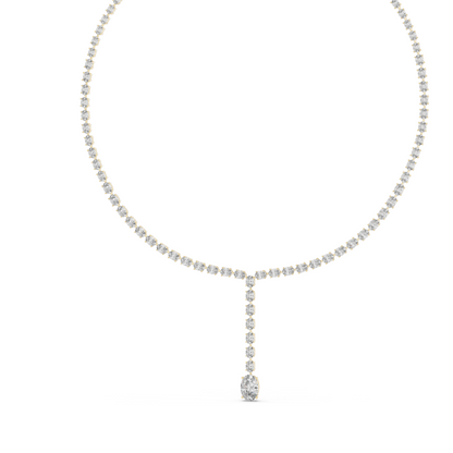 15.4 CT Lab-Created VVS-VS EF CVD Diamond Necklace | 18KT, 14KT, Rose, Yellow, White Gold | Luxury Fine Jewelry