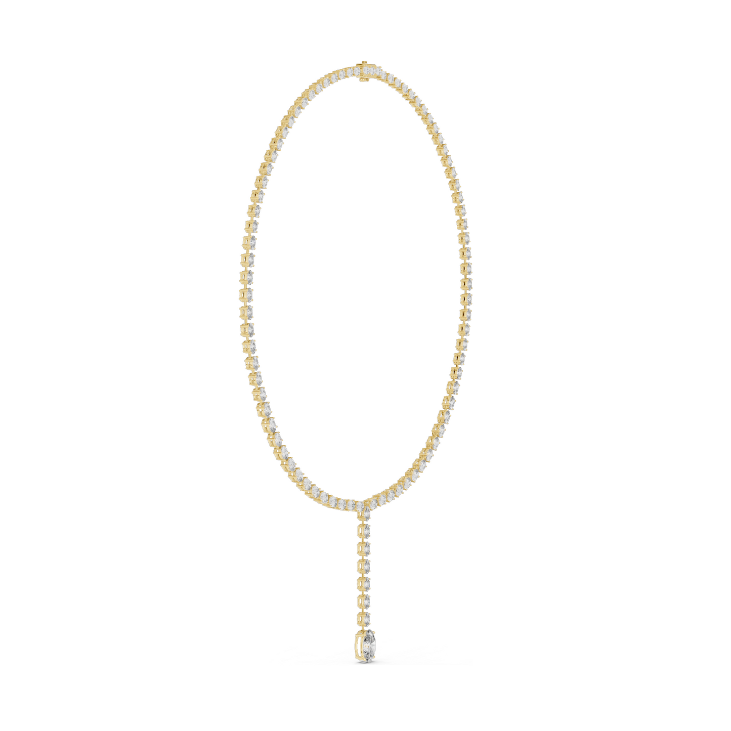 15.4 CT Lab-Created VVS-VS EF CVD Diamond Necklace | 18KT, 14KT, Rose, Yellow, White Gold | Luxury Fine Jewelry