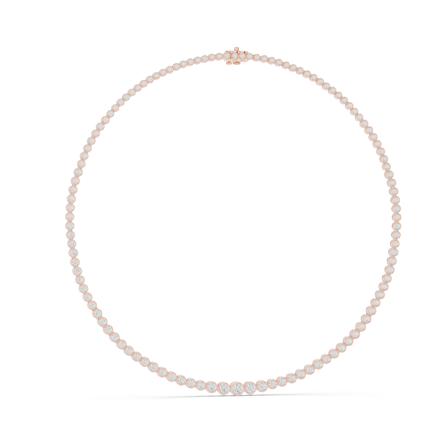 11.006 CT Lab-Created VVS-VS EF CVD Diamond Tennis Necklace | Round Brilliant Cut Diamonds | 18KT, 14KT, Rose, Yellow, White Gold | Luxury Fine Jewelry