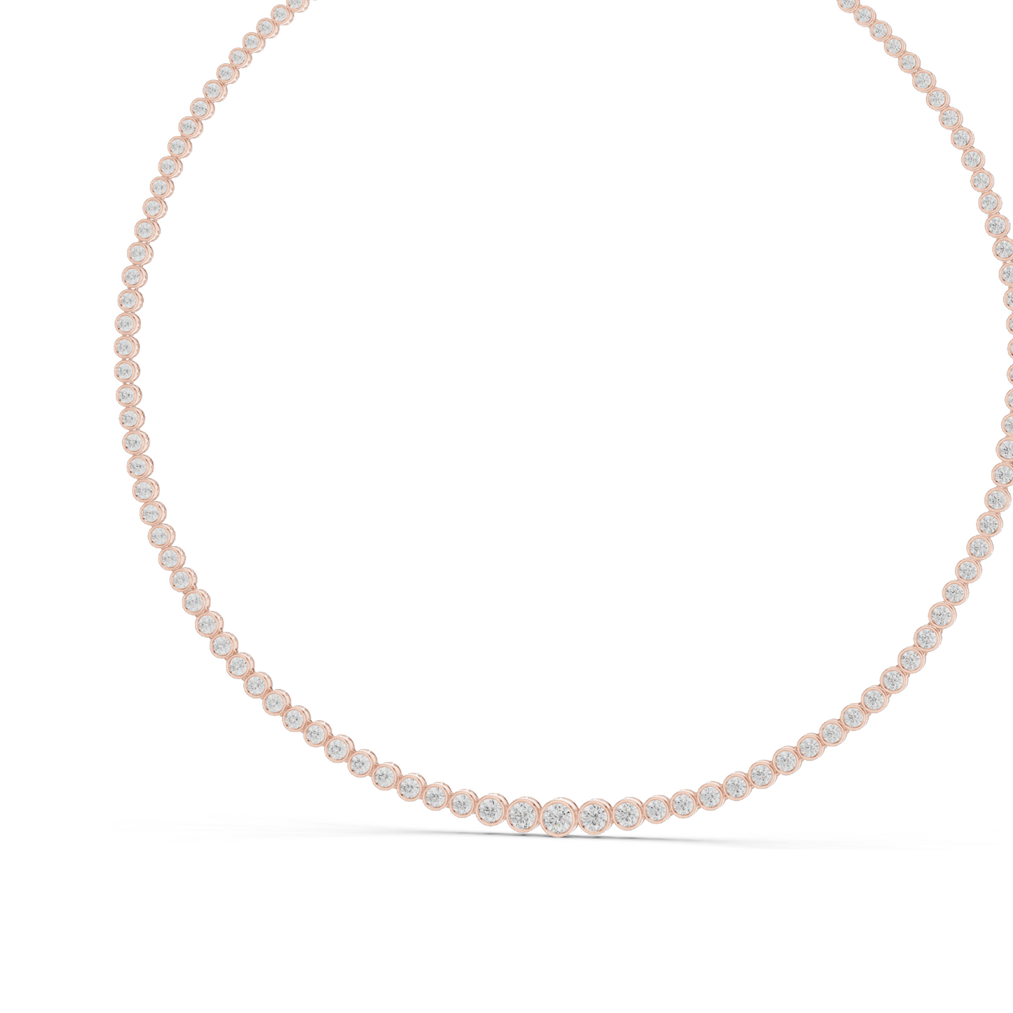 11.006 CT Lab-Created VVS-VS EF CVD Diamond Tennis Necklace | Round Brilliant Cut Diamonds | 18KT, 14KT, Rose, Yellow, White Gold | Luxury Fine Jewelry