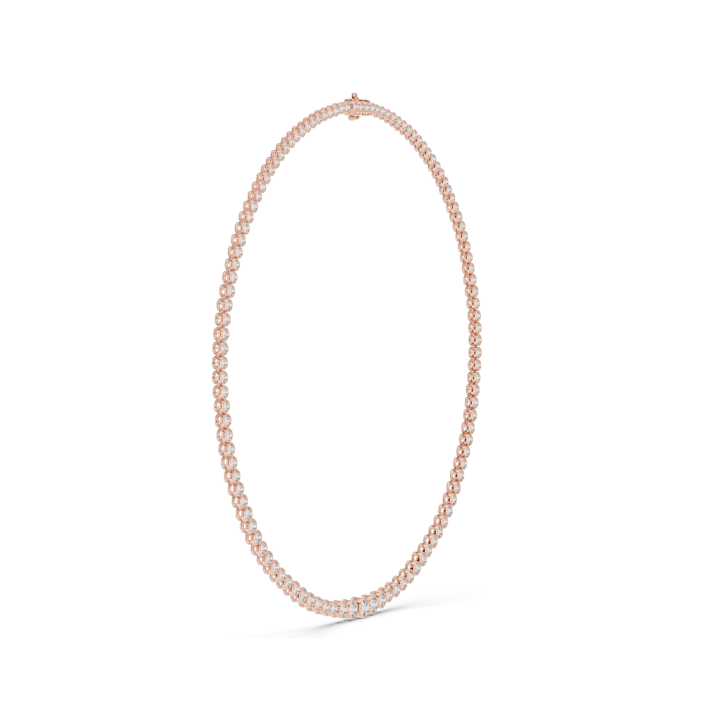 11.006 CT Lab-Created VVS-VS EF CVD Diamond Tennis Necklace | Round Brilliant Cut Diamonds | 18KT, 14KT, Rose, Yellow, White Gold | Luxury Fine Jewelry