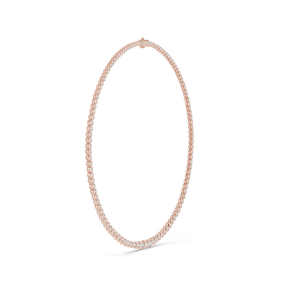 11.006 CT Lab-Created VVS-VS EF CVD Diamond Tennis Necklace | Round Brilliant Cut Diamonds | 18KT, 14KT, Rose, Yellow, White Gold | Luxury Fine Jewelry