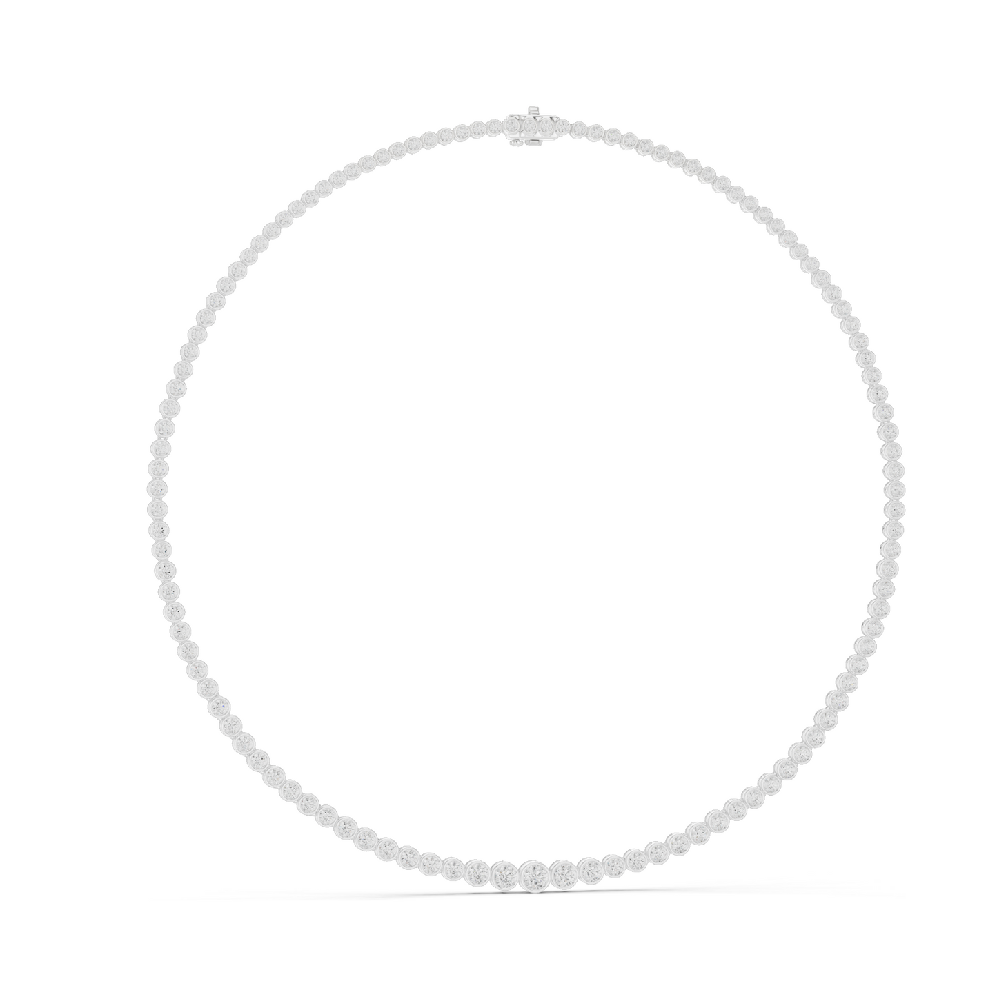 11.006 CT Lab-Created VVS-VS EF CVD Diamond Tennis Necklace | Round Brilliant Cut Diamonds | 18KT, 14KT, Rose, Yellow, White Gold | Luxury Fine Jewelry