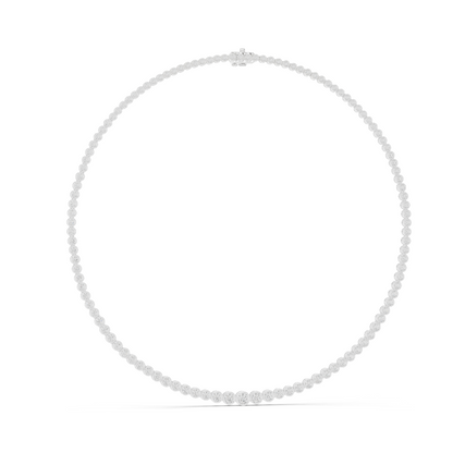 11.006 CT Lab-Created VVS-VS EF CVD Diamond Tennis Necklace | Round Brilliant Cut Diamonds | 18KT, 14KT, Rose, Yellow, White Gold | Luxury Fine Jewelry