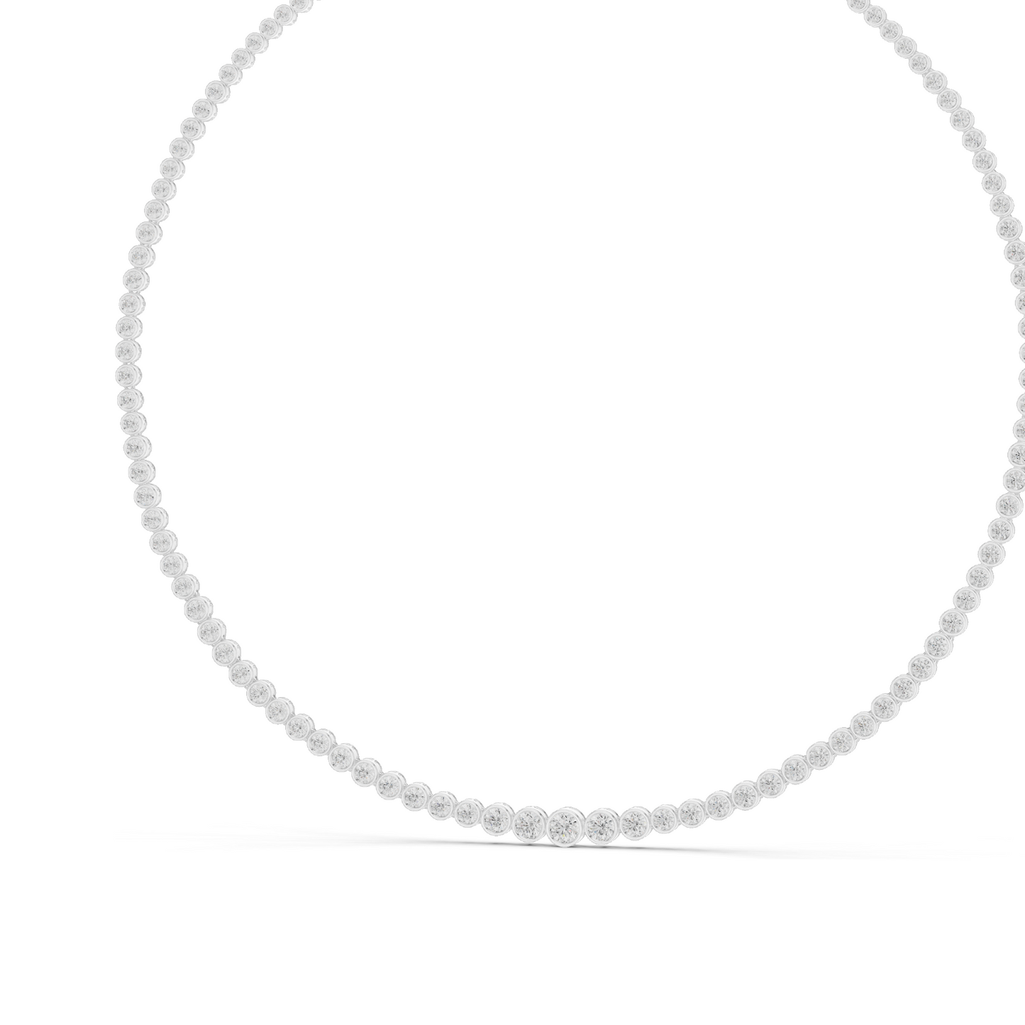 11.006 CT Lab-Created VVS-VS EF CVD Diamond Tennis Necklace | Round Brilliant Cut Diamonds | 18KT, 14KT, Rose, Yellow, White Gold | Luxury Fine Jewelry