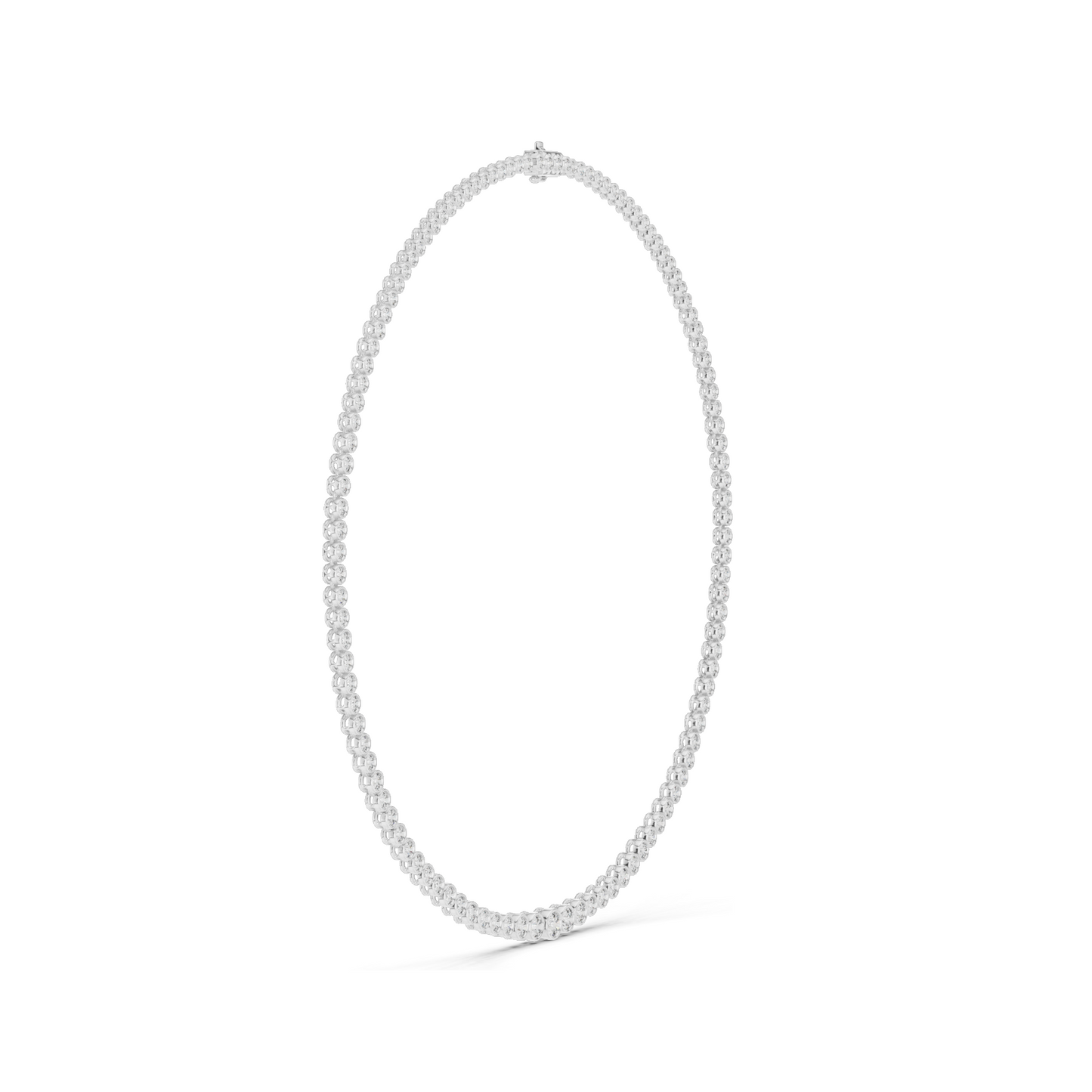 11.006 CT Lab-Created VVS-VS EF CVD Diamond Tennis Necklace | Round Brilliant Cut Diamonds | 18KT, 14KT, Rose, Yellow, White Gold | Luxury Fine Jewelry
