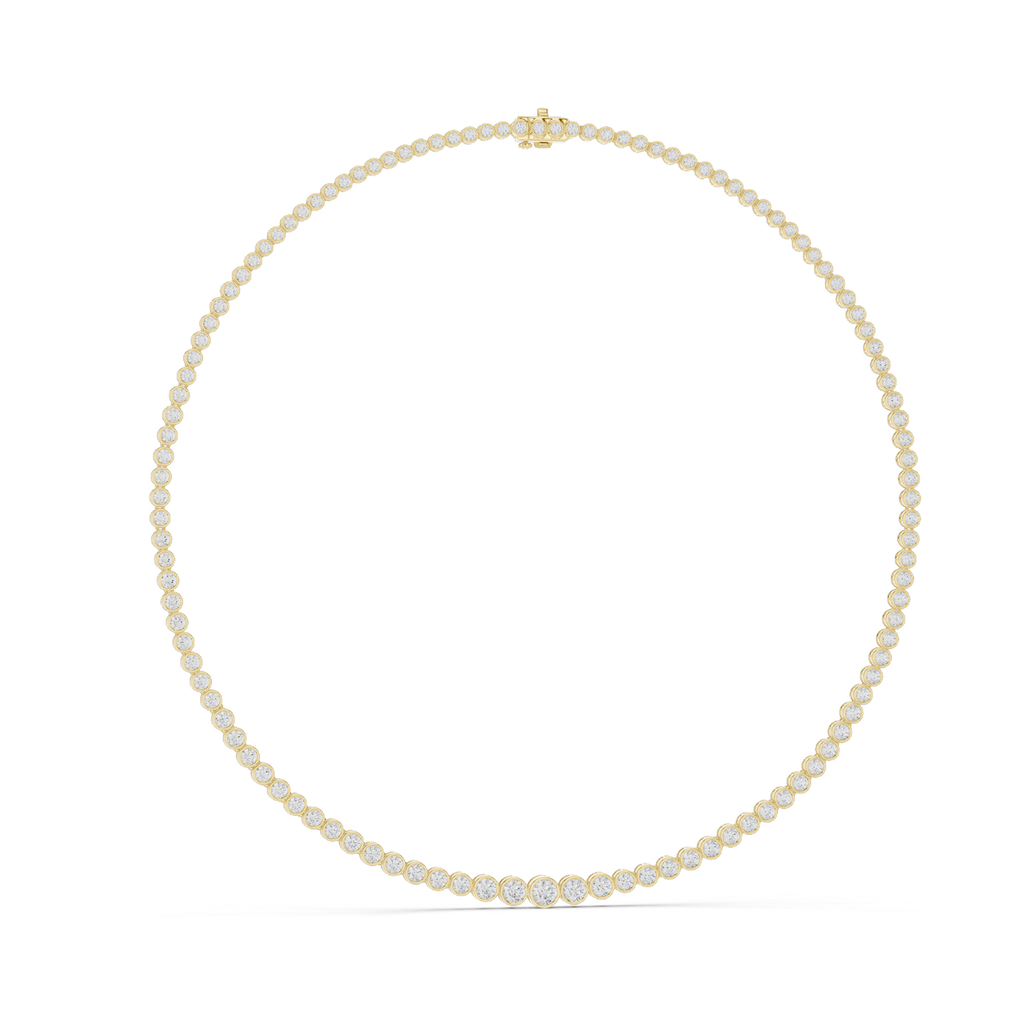 11.006 CT Lab-Created VVS-VS EF CVD Diamond Tennis Necklace | Round Brilliant Cut Diamonds | 18KT, 14KT, Rose, Yellow, White Gold | Luxury Fine Jewelry