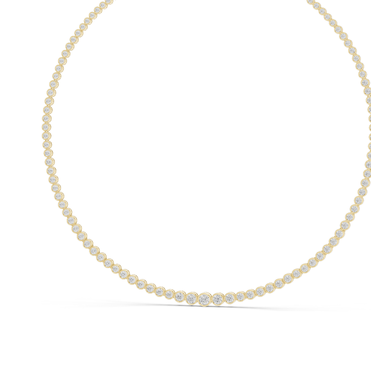 11.006 CT Lab-Created VVS-VS EF CVD Diamond Tennis Necklace | Round Brilliant Cut Diamonds | 18KT, 14KT, Rose, Yellow, White Gold | Luxury Fine Jewelry