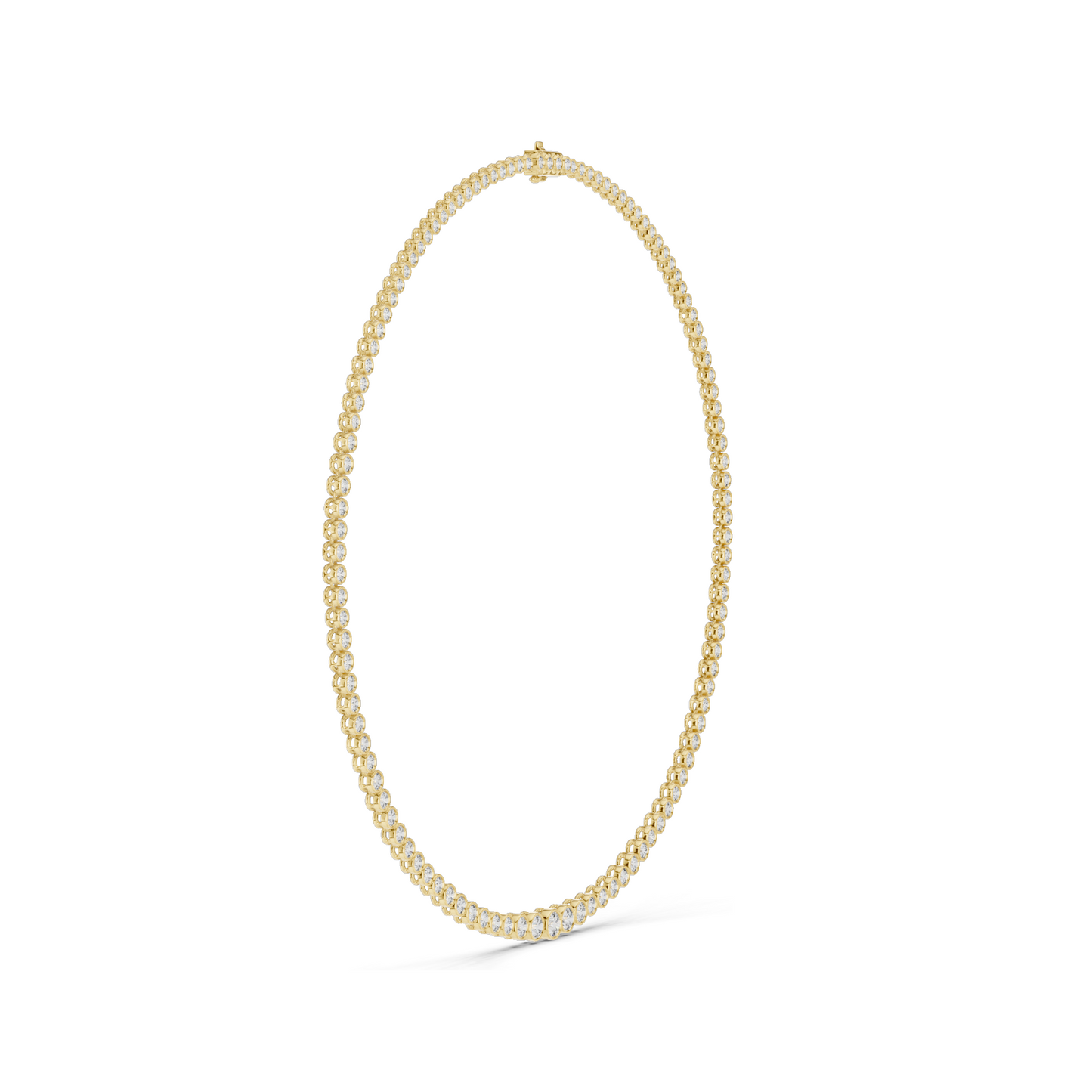 11.006 CT Lab-Created VVS-VS EF CVD Diamond Tennis Necklace | Round Brilliant Cut Diamonds | 18KT, 14KT, Rose, Yellow, White Gold | Luxury Fine Jewelry