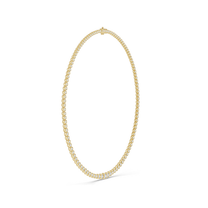11.006 CT Lab-Created VVS-VS EF CVD Diamond Tennis Necklace | Round Brilliant Cut Diamonds | 18KT, 14KT, Rose, Yellow, White Gold | Luxury Fine Jewelry