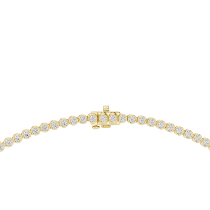 11.006 CT Lab-Created VVS-VS EF CVD Diamond Tennis Necklace | Round Brilliant Cut Diamonds | 18KT, 14KT, Rose, Yellow, White Gold | Luxury Fine Jewelry