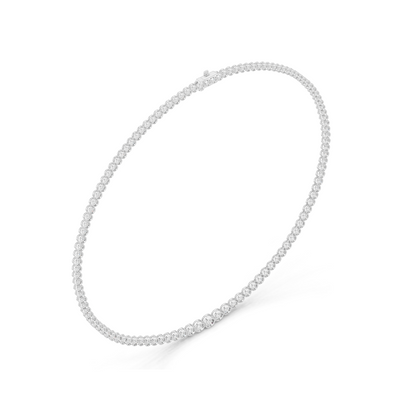 11.006 CT Lab-Grown Diamond Bezel Necklace | Round Brilliant Cut | 18KT, 14KT Gold | Rose, Yellow, White Gold Options | Luxury Fine Jewelry