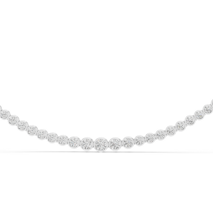 11.006 CT Lab-Grown Diamond Bezel Necklace | Round Brilliant Cut | 18KT, 14KT Gold | Rose, Yellow, White Gold Options | Luxury Fine Jewelry