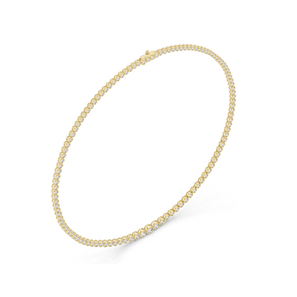 11.006 CT Lab-Grown Diamond Bezel Necklace | Round Brilliant Cut | 18KT, 14KT Gold | Rose, Yellow, White Gold Options | Luxury Fine Jewelry