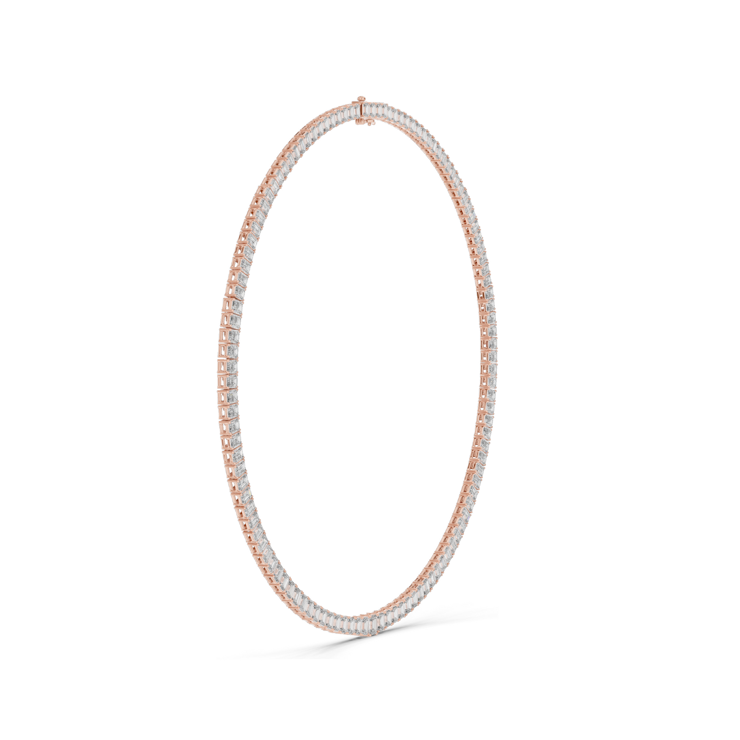 24.06 CT Lab-Created VVS-VS EF CVD Diamond Necklace | Emerald Cut Diamonds | 18KT, 14KT, Rose, Yellow, White Gold | Luxury Fine Jewelry