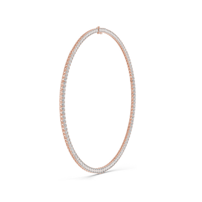 24.06 CT Lab-Created VVS-VS EF CVD Diamond Necklace | Emerald Cut Diamonds | 18KT, 14KT, Rose, Yellow, White Gold | Luxury Fine Jewelry