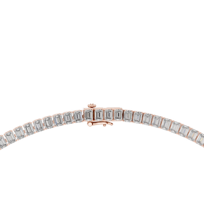 24.06 CT Lab-Created VVS-VS EF CVD Diamond Necklace | Emerald Cut Diamonds | 18KT, 14KT, Rose, Yellow, White Gold | Luxury Fine Jewelry