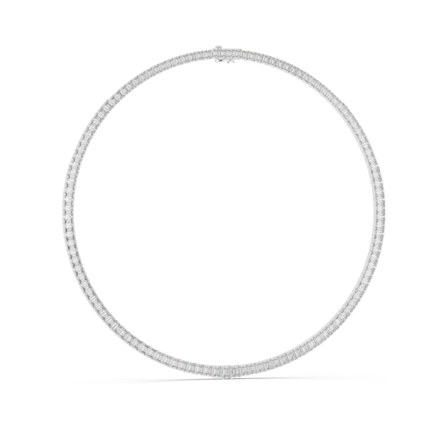 24.06 CT Lab-Created VVS-VS EF CVD Diamond Necklace | Emerald Cut Diamonds | 18KT, 14KT, Rose, Yellow, White Gold | Luxury Fine Jewelry