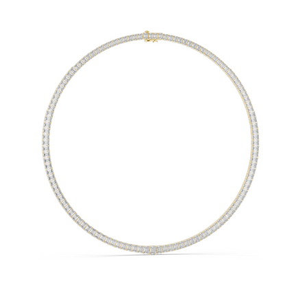 24.06 CT Lab-Created VVS-VS EF CVD Diamond Necklace | Emerald Cut Diamonds | 18KT, 14KT, Rose, Yellow, White Gold | Luxury Fine Jewelry