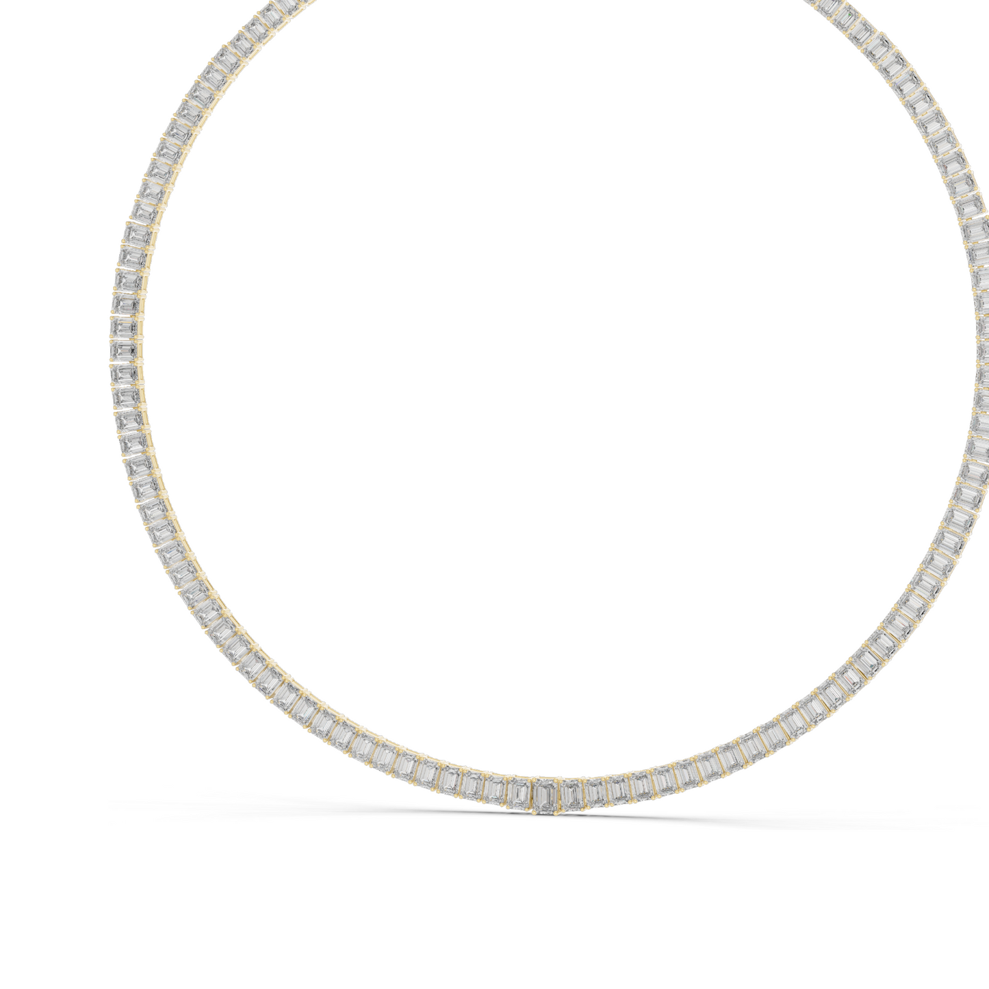 24.06 CT Lab-Created VVS-VS EF CVD Diamond Necklace | Emerald Cut Diamonds | 18KT, 14KT, Rose, Yellow, White Gold | Luxury Fine Jewelry