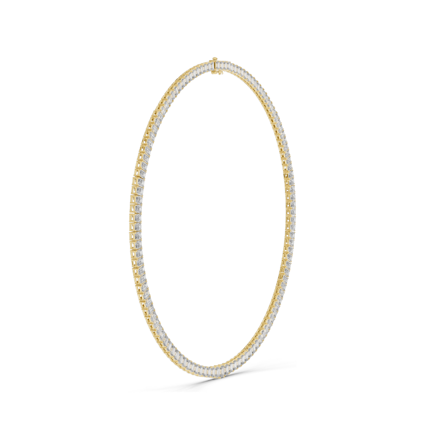 24.06 CT Lab-Created VVS-VS EF CVD Diamond Necklace | Emerald Cut Diamonds | 18KT, 14KT, Rose, Yellow, White Gold | Luxury Fine Jewelry