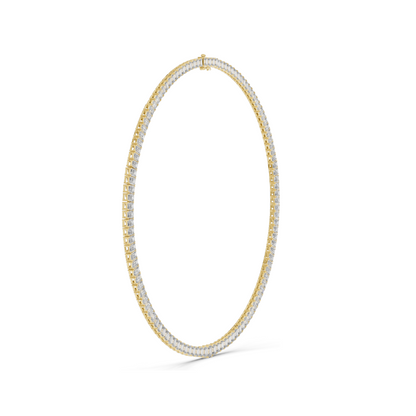 24.06 CT Lab-Created VVS-VS EF CVD Diamond Necklace | Emerald Cut Diamonds | 18KT, 14KT, Rose, Yellow, White Gold | Luxury Fine Jewelry